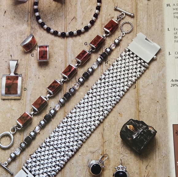 RARE Silpada Sterling Silver & Stone Bracelet - Picture 10 of 12